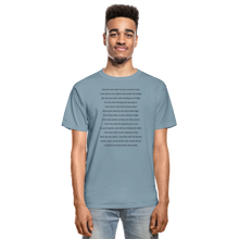 Load image into Gallery viewer, How Do I Love Thee? Hanes Adult Tagless Tshirt - stonewash blue
