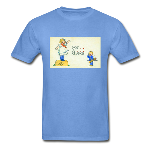 Not a Chance, Cupid, Hanes Adult Tagless T-Shirt - carolina blue