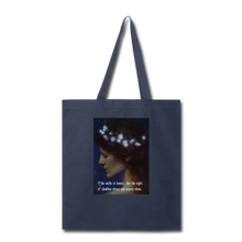 Load image into Gallery viewer, She Walks in Beauty, Tote Bag - navy
