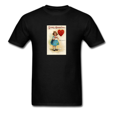 Load image into Gallery viewer, Cute Vintage Valentine, Unisex Classic T-Shirt - black
