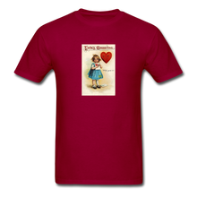 Load image into Gallery viewer, Cute Vintage Valentine, Unisex Classic T-Shirt - dark red
