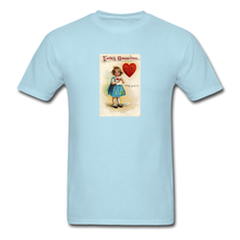 Load image into Gallery viewer, Cute Vintage Valentine, Unisex Classic T-Shirt - powder blue
