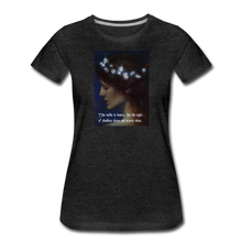 Load image into Gallery viewer, She Walks in Beauty, Women’s Premium T-Shirt - charcoal gray
