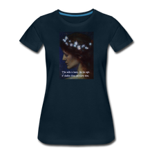 Load image into Gallery viewer, She Walks in Beauty, Women’s Premium T-Shirt - deep navy
