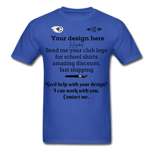 Load image into Gallery viewer, School Club Shirt, Unisex Classic T-Shirt - royal blue
