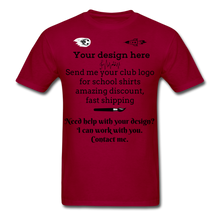 Load image into Gallery viewer, School Club Shirt, Unisex Classic T-Shirt - dark red
