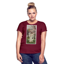 Load image into Gallery viewer, Dance in the Flowers - Women&#39;s Relaxed Fit T-Shirt - burgundy
