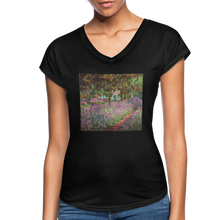 Load image into Gallery viewer, Spring Garden - Women&#39;s Tri-Blend V-Neck T-Shirt - black
