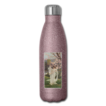 Load image into Gallery viewer, Flower Dance - Insulated Stainless Steel Water Bottle - pink glitter
