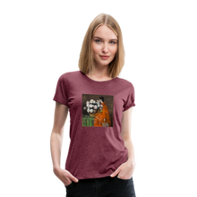 Load image into Gallery viewer, Peonies - Women’s Premium T-Shirt - heather burgundy
