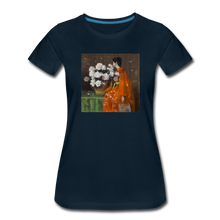 Load image into Gallery viewer, Peonies - Women’s Premium T-Shirt - deep navy
