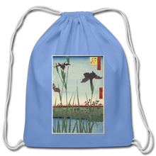 Load image into Gallery viewer, Iris Cotton Drawstring Bag - carolina blue
