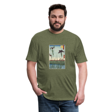 Load image into Gallery viewer, Iris - Fitted Cotton/Poly T-Shirt by Next Level - heather military green
