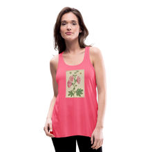 Load image into Gallery viewer, Hollyhocks Women&#39;s Flowy Tank Top by Bella - neon pink
