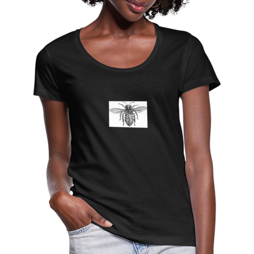 Bee Undercarriage Women's Scoop Neck T-Shirt - black