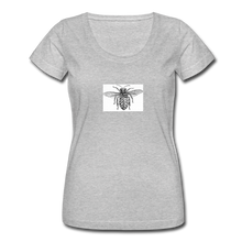 Load image into Gallery viewer, Bee Undercarriage Women&#39;s Scoop Neck T-Shirt - heather gray
