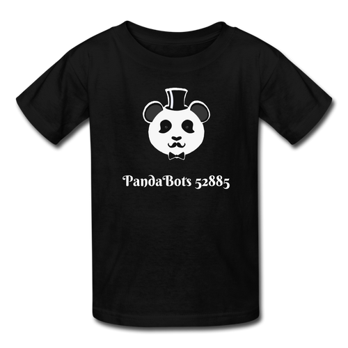 Kids' PandaBots T-Shirt - black