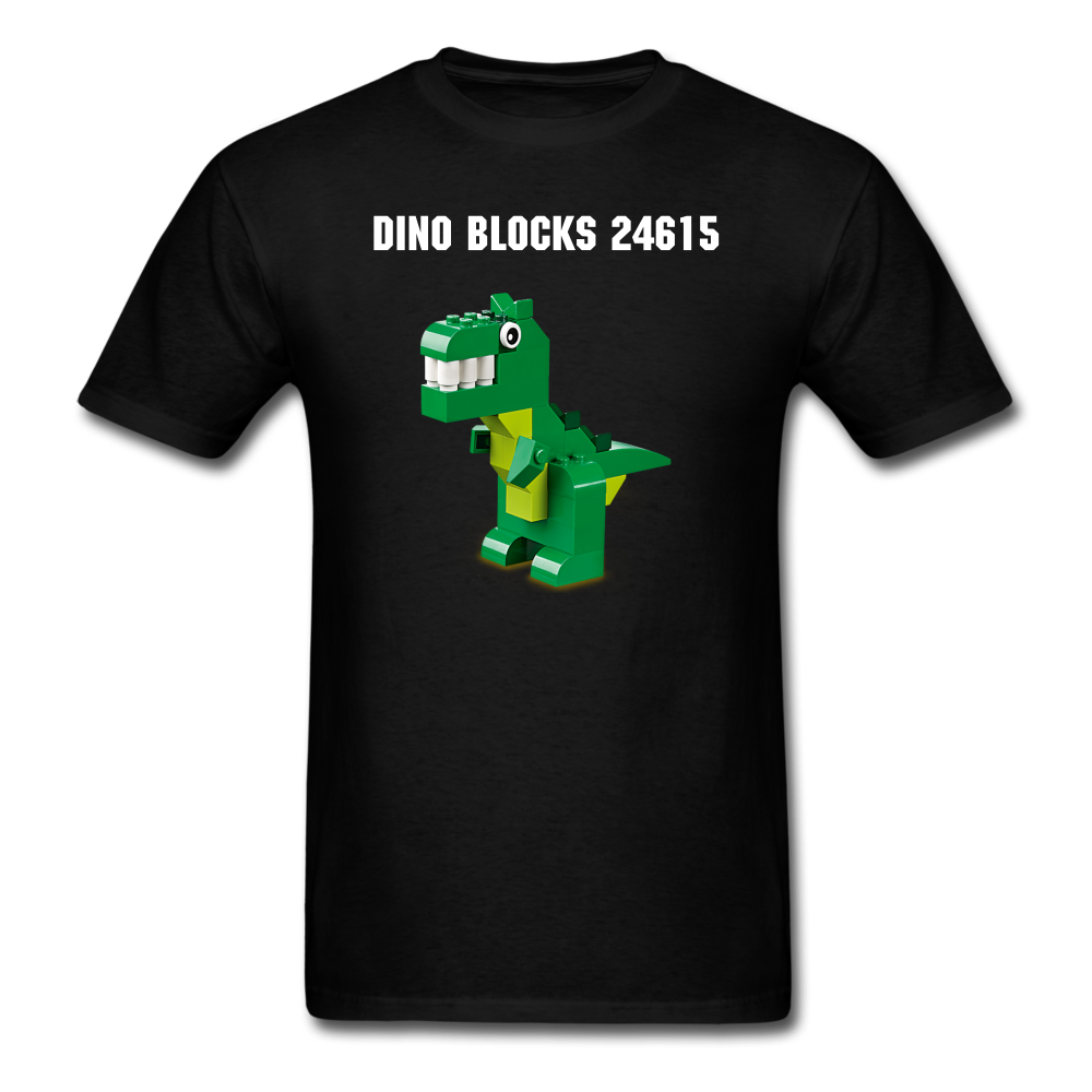 Adult Dino Blocks 24615 Unisex Classic T-Shirt - black