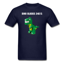 Load image into Gallery viewer, Adult Dino Blocks 24615 Unisex Classic T-Shirt - navy
