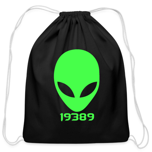 Angry Aliens Custom Drawstring Bag - black